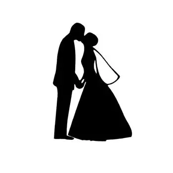 Силуэт жениха и невесты на день святого валентина, украшение на торт, любовь, свадьба, день рождения, годовщина, акриловое украшение для кекса