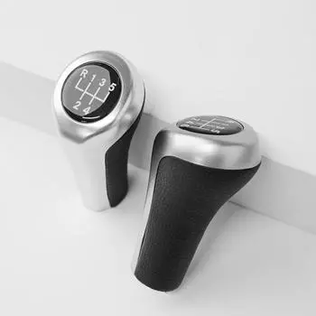 Серебристая 5/6-скоростная автомобильная ручка переключения передач для BMW E46 E53 E60 E61 E63 E65 E81 E82 E83 E87 E90 E91 E92 1356 Series X1 X3 X5