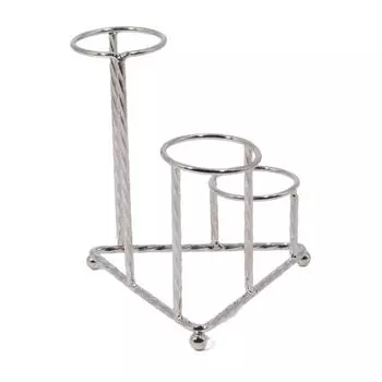 Silver/Black/Gold Triangular Ball Base Metal Crystal Ball Display Rack Crystal Spheres Holder Home