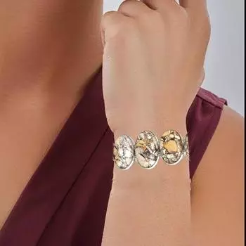 Silver Brecciated Bracelet Mookaite Gemstone Adjustable Handmade Sterling