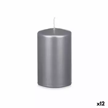 Silver Candle 9 x 15 x 9 cm (12 Units)