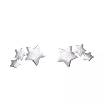 Silver Color Elegant Star Stud Earrings for Women Party Jewelry brincos boucle d oreille femme eh907