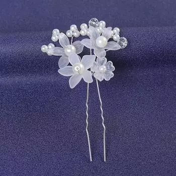 Silver Color Trendy Crystal Hair Pin For Women Party Pearl Hair Clip Pin Bridal Wedding Hair Accessories Jewelry Hairpin Gift
