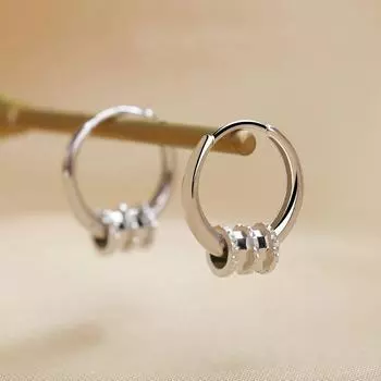 Silver Earrings Ear-Caring No Need to Take off Earrings New Arrival Fancy Earrings Easiest for Match Accessible Luxury Earclip Earrings Minimalist A Pair of Small Waist Earrings