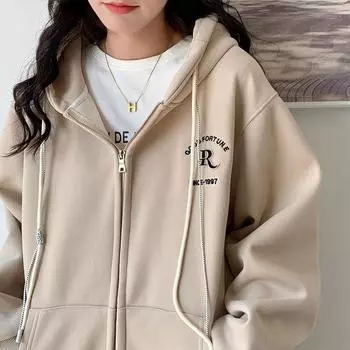 Женская толстовка с капюшоном из серебристого бархата 2024 года, утолщенный бархат, большой размер, высококачественный и очень красивый кардиган M