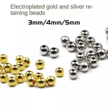 Silver/Gold PLastic Beads Nice-Designed Fishing Bead High Quality Fly Tying Material Fly Fishing 3mm золотой