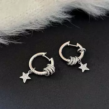 Silver Good Luck Comes Stud Earrings for Women 2025 New Arrival Best Selling Fancy Ear Clip Earring Ring/Stud Earring Accessible Luxury Earrings Sterling Silver Circle Ear Buckle