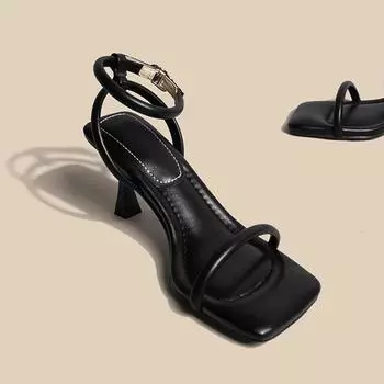 Silver high heels women s stiletto summer with skirt French word with Roman beautiful high heels sandals women s shit feeling 34