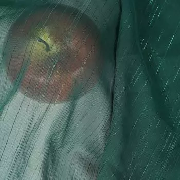 Silver Line Chiffon Fabric 13 Colors to Choose from 2m x Width 150cm Color Plain Handicraft Cloth Thin [moonfarm] (Green)