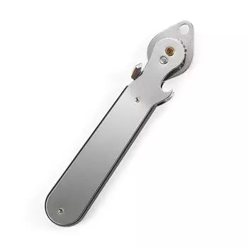 Silver Manual Stainless Steel Can Opener Bottle Wrench Opener One Size серебряный