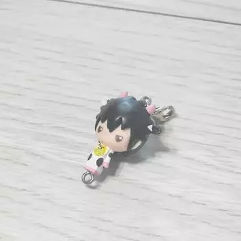 Silver Moon Hijikata Toshio Shiji Ushi Cow Fortune Keyring