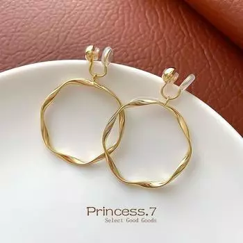 Silver Painless Slim Looking Mosquito Coil High-Key Dignified Ear Clip Double rubber pad painless upgraded gold ear clip