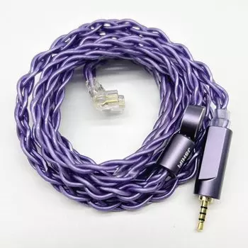 Silver Plated and Copper Mixed Replacement Cable QDC Earphone Upgrade Cable [JSHiFi-Lavender] QDC2.5mm Re-Cable 2.5mm (QDC2.5mm)