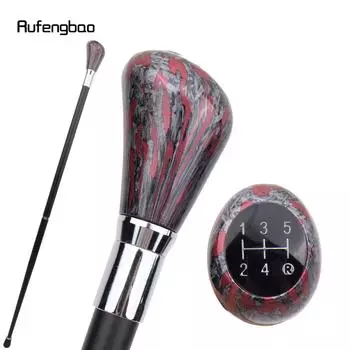 Трость для ходьбы с серебристо-красной полосой и белыми полосками, модная декоративная трость для джентльмена, элегантная трость для косплея, посох 93 см