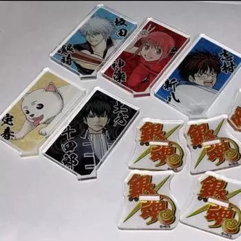 Silver Star Original Picture Square Acrylic Kintoki Shinpachi Kagura Sadaharu Hijikata