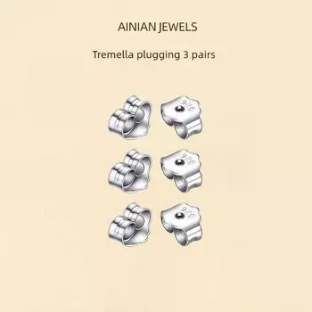 Silver Stud Earrings Pure Silver Ear Bar Ear-Caring Auricular Needle Ear Bone Stud Female Male Earrings Anti-Blocking Ear Stick Needle Small Earrings Sterling silver [ear plug] 3 pairs