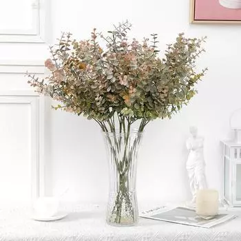 Sim Leaf Money Leaf Round Leaf Hotel Home Decoration Green Plant Производители Трансграничная оптовая торговля 46cm серый/зелёный