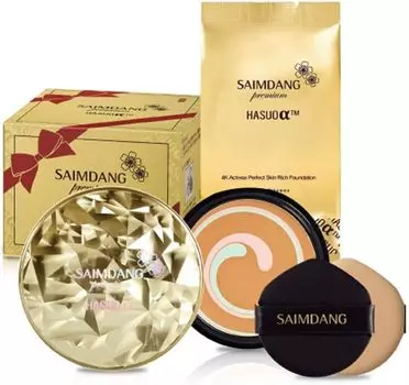 Simdan Premium 4K Actress Perfect Skin Rich Foundation с 1 сменным блоком в лимитированном золотом футляре