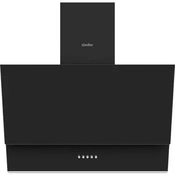 Simfer 8708 60 см угловая кнопочная вытяжка черная стеклянная
