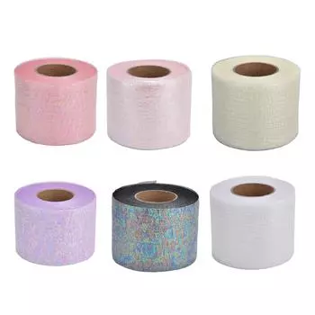 Симфония Лента Градиент Рождественская Лента Рулон Самодельный Детский Бантик Украшение Для Волос Рулон Тюля White