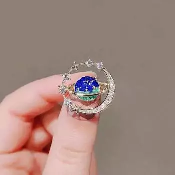 Симфония Вселенная Звездное небо Брошь Мужская и женская эмалевая брошь Милая мультяшная булавка для корсажа Анти-светоотражающая шелковая пряжка для шарфа Аксессуары