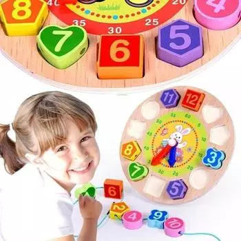 Simingyou 4 модели пазлов 1 шт. животные мультфильм обучающая игрушка детские цифровые деревянные часы A