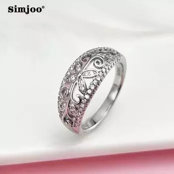 SIMJOO Цирконовое кольцо Модное женское кольцо 6