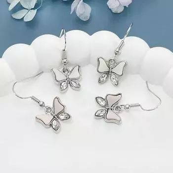 SIMJOO Красочные серьги-бабочки для женщин с превосходным чувством простого темперамента Серьги розовый