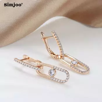 SIMJOO Новые креативные геометрические серьги из розового золота