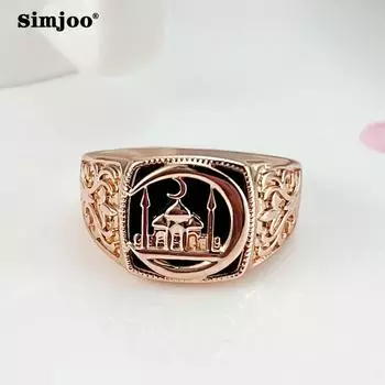 SIMJOO Персонализированное винтажное кольцо из 5 розового золота, модное мужское кольцо 9