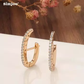 SIMJOO персонализированные серьги с цирконом, серьги для женской модной бижутерии