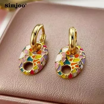 SIMJOO персонализированные серьги с масляными каплями, модные серьги с животным дизайном для женщин