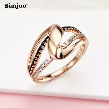 SIMJOO RRing Гладкое кольцо с цирконом 6