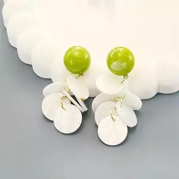 SIMJOO Серебряные серьги-иглы Новые модные женские летние серьги-гвоздики с нишевым дизайном, серьги с высоким чувством зеленого цвета