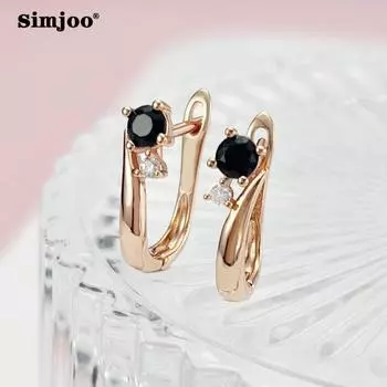 SIMJOO винтажные золотые серьги во французском стиле, ювелирные изделия высокого качества