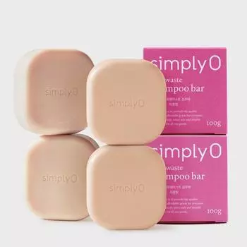 Simlio Zero Waste Shampoo Bar Scalp Soothing Grapefruit Fragrance, 100g, 4 pieces