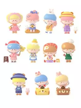 SIMONTOYS Bread Baobao Series Торговая фигурка Коробка из 8 штук ПВХ и АБС