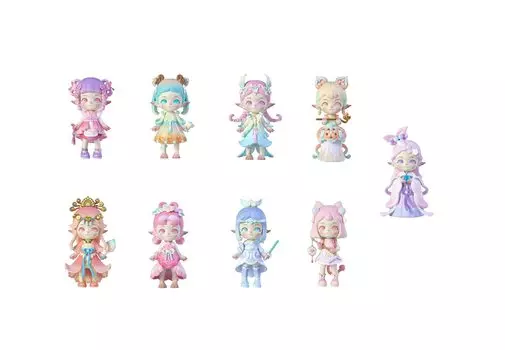 SIMONTOYS ROOYIE Treasure Fairy Series Коллекционная фигурка в коробке из 9 шт. ПВХ и АБС