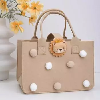 Симпатичная детская сумочка из шерстяного фетра с рисунком, стильная сумка с ручкой сверху для маленьких девочек one size зелёный