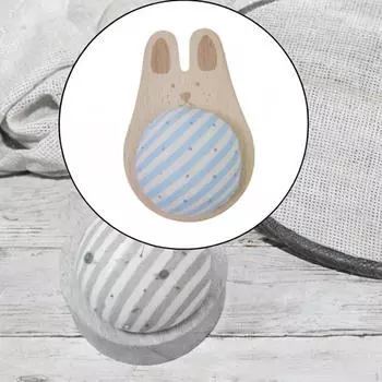 Симпатичная игольница-подушечка для шитья, компактная, для небольшого рабочего пространства, деревянная основа, вышивка крестом Rabbit