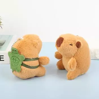 Симпатичная капибара, плюшевая игрушка, брелок, чучела, брелок для ключей, сумка, брелок, подвеска, аксессуары для ключей от машины