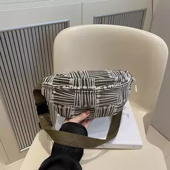 Симпатичная корейская версия, легкая поясная сумка-мессенджер, летняя новинка 2024 года, японская свежая и простая повседневная сумка на грудь для поездок на работу синий