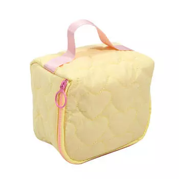 Симпатичная косметичка для хранения, женская большая вместимость, портативная дорожная сумка, сумка для стирки One Size жёлтый