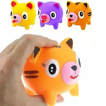 Симпатичная кукла с вокальным языком, музыкальная детская игрушка для декомпрессии, декомпрессионная игрушка для животных, игрушки для снятия стресса синий