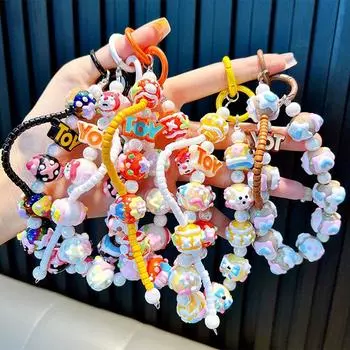 Симпатичная кукольная машинка брелок милый стиль бусины сумка кулон игрушка бисерная цепочка для сотового телефона студент Style 1