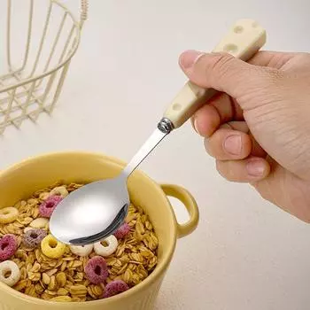 Симпатичная ложка для сыра из нержавеющей стали, вилка, палочки для еды из пшеницы, набор из трех предметов, студенческий детский портативный набор коробок для хранения посуды 3PCS