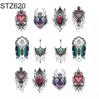 Симпатичная люстра-бабочка, лепестковая наклейка для ногтей, переносная вода, аппликация для ногтей STZ656