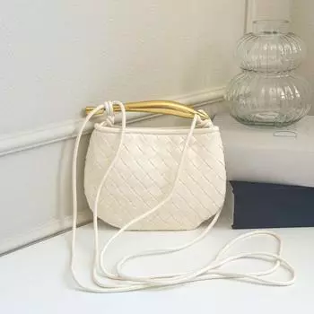 Симпатичная мини-сумка в виде сардины, маленькая плетеная женская сумка в виде трубы, держащая руку через плечо 20*2*15