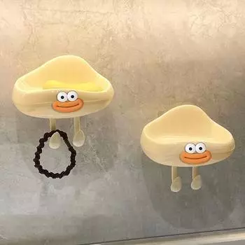 Симпатичная мыльница в виде облака, настенная мыльница, многоцелевой крючок для полотенец, вешалка, дренажная стойка для хранения, принадлежности для ванной комнаты