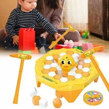 Симпатичная настольная игра с проигрывателем-молотом, мини-ледяной пингвин, ломающая настольную игру, детские игрушки